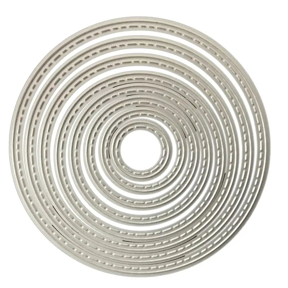 

8pcs Nested Circle Frames Metal Cutting Dies Stencil for DIY Scrapbooking Decorative Craft Paper Cards Making New 2019 Dies cut