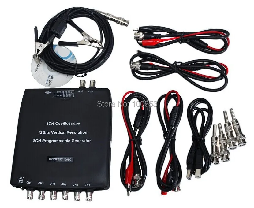 

Fast delivery to Russia,Factory Outlets Hantek 1008C 8CH PC USB Automotive Diagnostic Digital Oscilloscope DAQ Program Generator