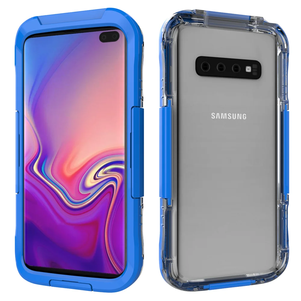 IP68 Водонепроницаемый чехол для samsung Galaxy S10 S9 S8 плюс S10e S7 S6 edge Note 10 9 8 5 под водой защитный чехол для телефона для подводного плавания чехол - Цвет: Синий