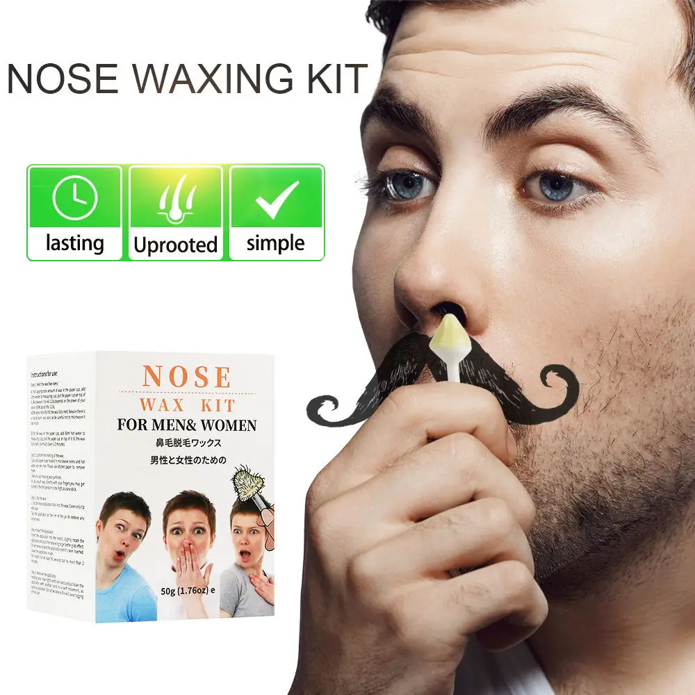 Nose Wax Kit Nose Hair Removal Wax Set Paper Free Nose Hair Wax