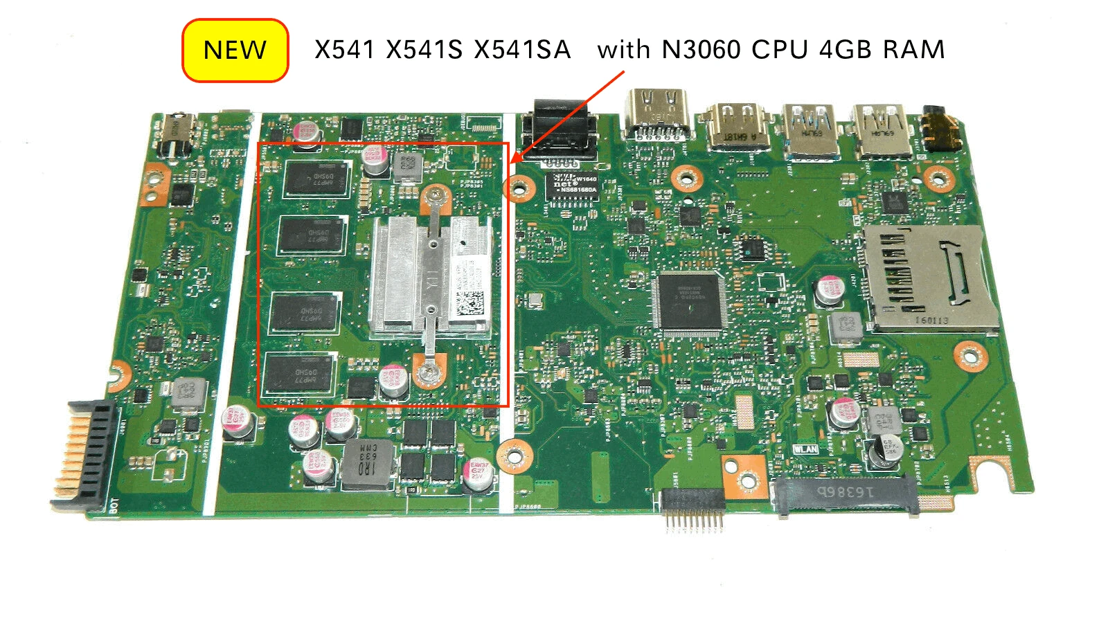 Для ASUS X541 X541S X541SA REV2.0 материнская плата для ноутбука N3060 процессор 4 Гб ОЗУ