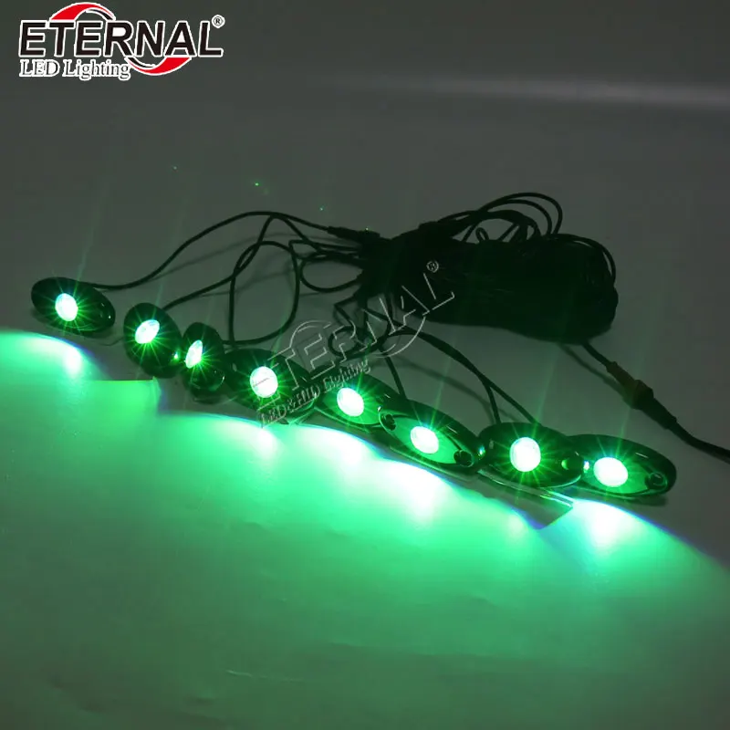 Бесплатная доставка 8 шт./компл. 9 W RGB LED свет рок работы туман Бег лампа для авто ATV