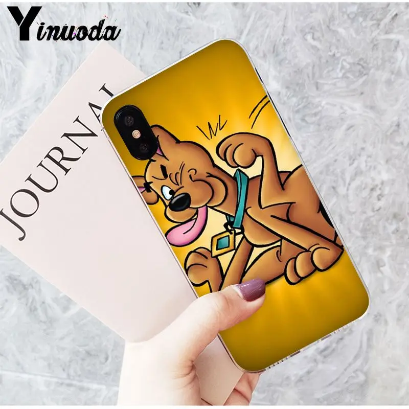 Yinuoda Shaggy и Scooby Doo прозрачный мягкий для телефона чехол для Apple iPhone 8 7 6S Plus X XS MAX 5 5S SE XR мобильные чехлы