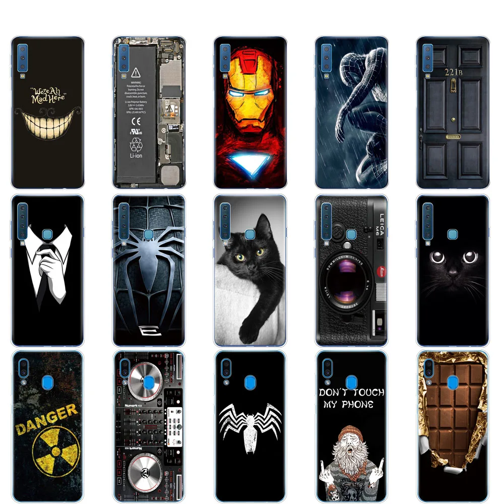

Case For Samsung A50 Case For Samsung Galaxy A50 A60 A10 A30 A40 A70 A 50 2019 A9 A7 2018 Black cat iron Man