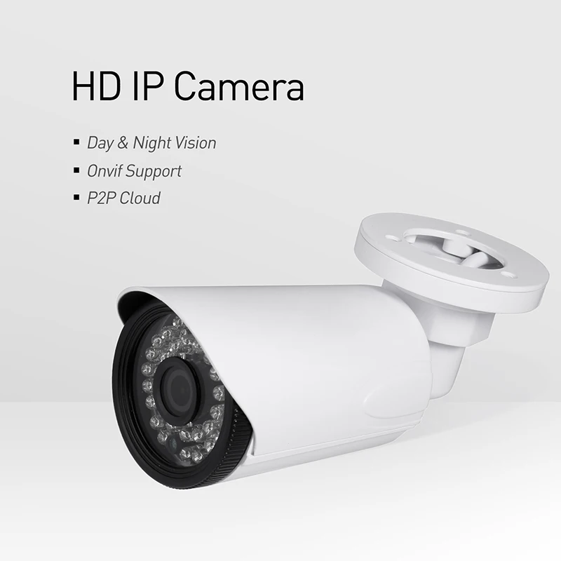 POE водонепроницаемый 1080P IR светодиодный Bullet Camera 2.0MP наружная металлическая CCTV ONVIF