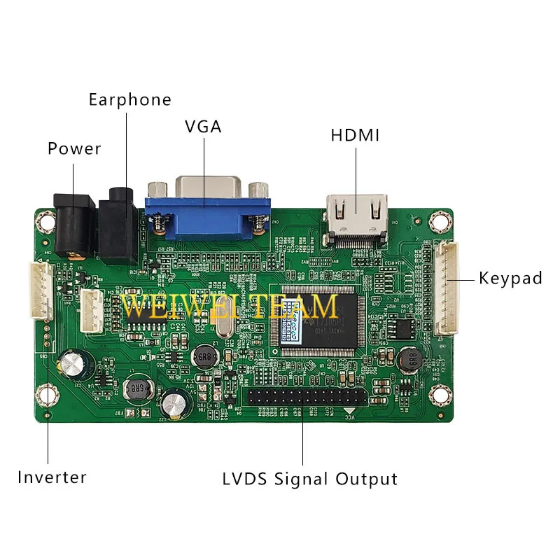 10.1" Inch 2K LCD Panel 2560x1600 Display Screen VGA HDMI Controller Board LVDS- EDP(4 Lanes) 51 Pins Earphone For DIY Project