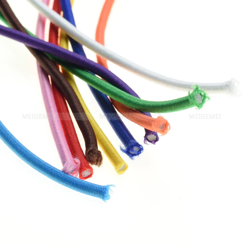 1 yard Colorful Diameter 3mm Round Elastic Rubber Rope Mouth Masks Lanyard Stretch String for DIY Jewelry Making Clothing Cord