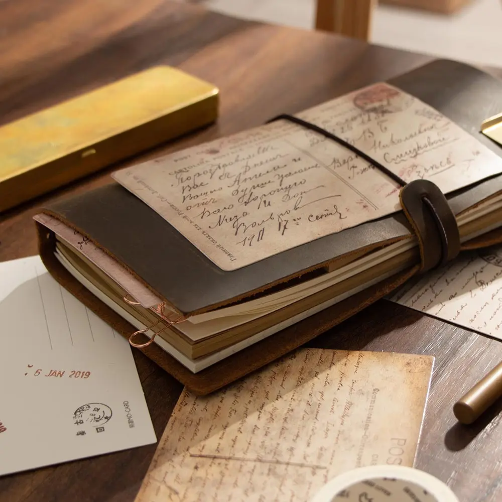 caderno de couro de diário artesanal para mini