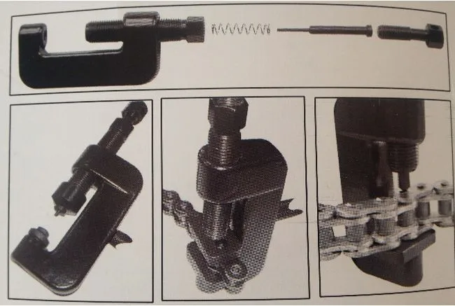 Motorcycle Chain Splitter Breaker Motorbike Riveting Tool Heavy Duty Link O-ring4