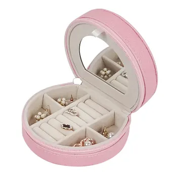 

Jewelry Storage Box Ring Earring Organizer Women's Leather Chest makeup organizer Cases Home Supplies Stuff for Travel Girl Gift