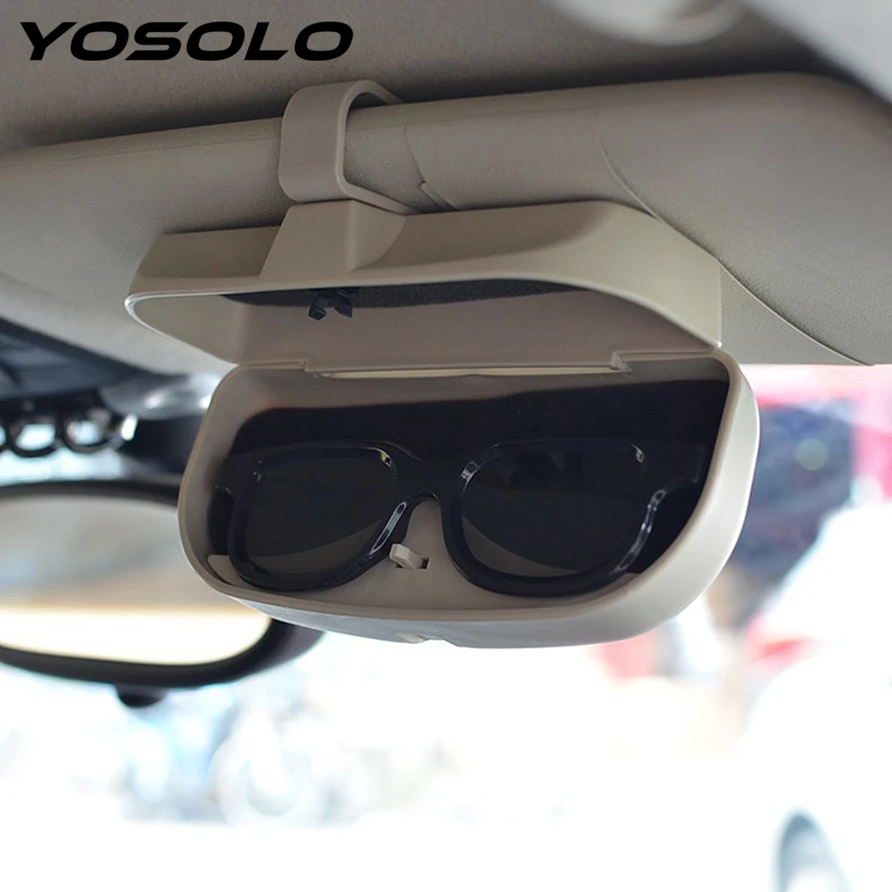 YOSOLO Car Glasses Case Car-styling Sunglasses Holder Stowing Tidying Organizer Box Car Accessories Universal Auto Organizers YOSOLO Car Glasses Case Car-styling Sunglasses Holder Stowing Tidying Organizer Box Car Accessories Universal Auto Organizers