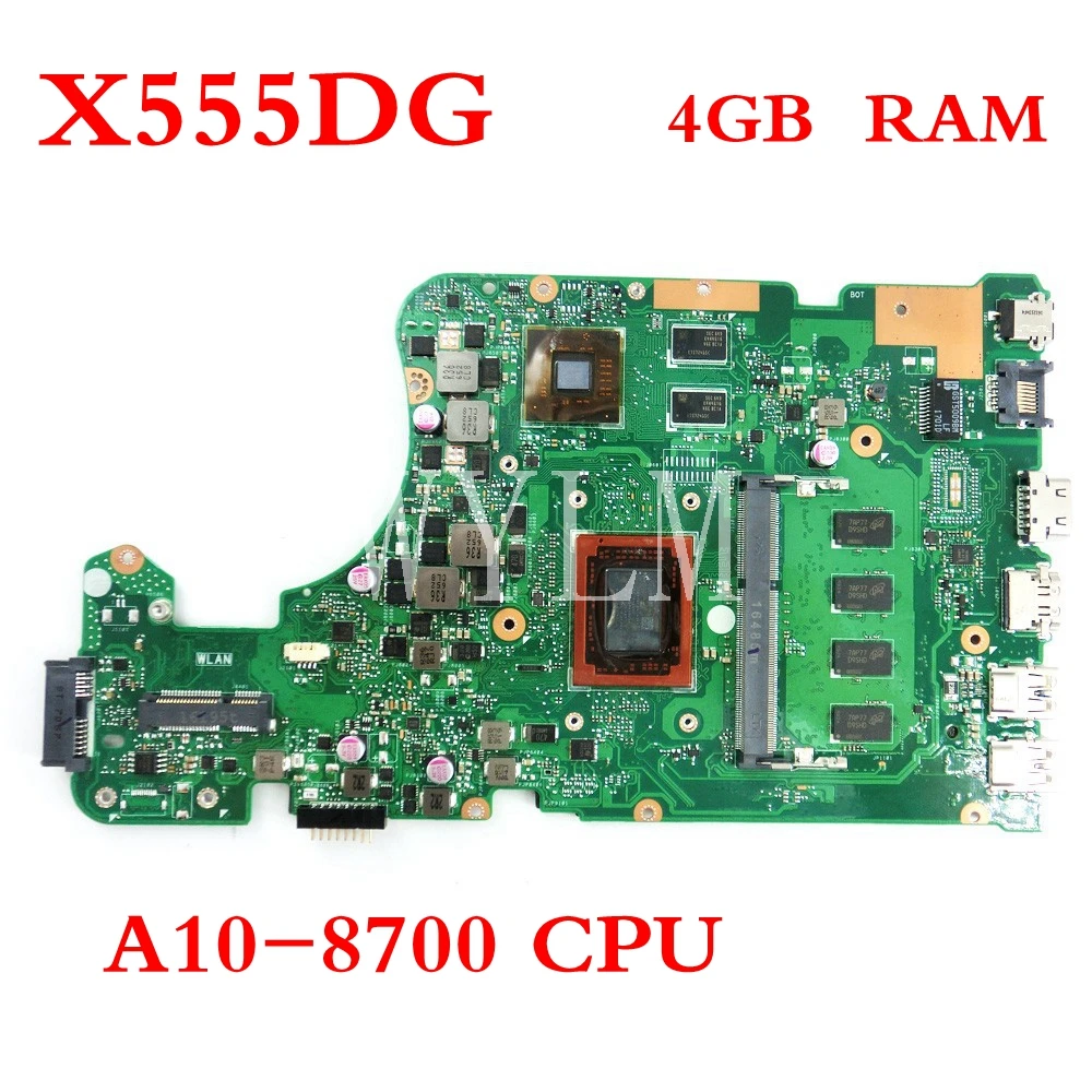 X555DG MB 4G/A10 8700 материнская плата REV2.0 для ASUS A555D X555D ноутбука тестирование | Отзывы и видеообзор