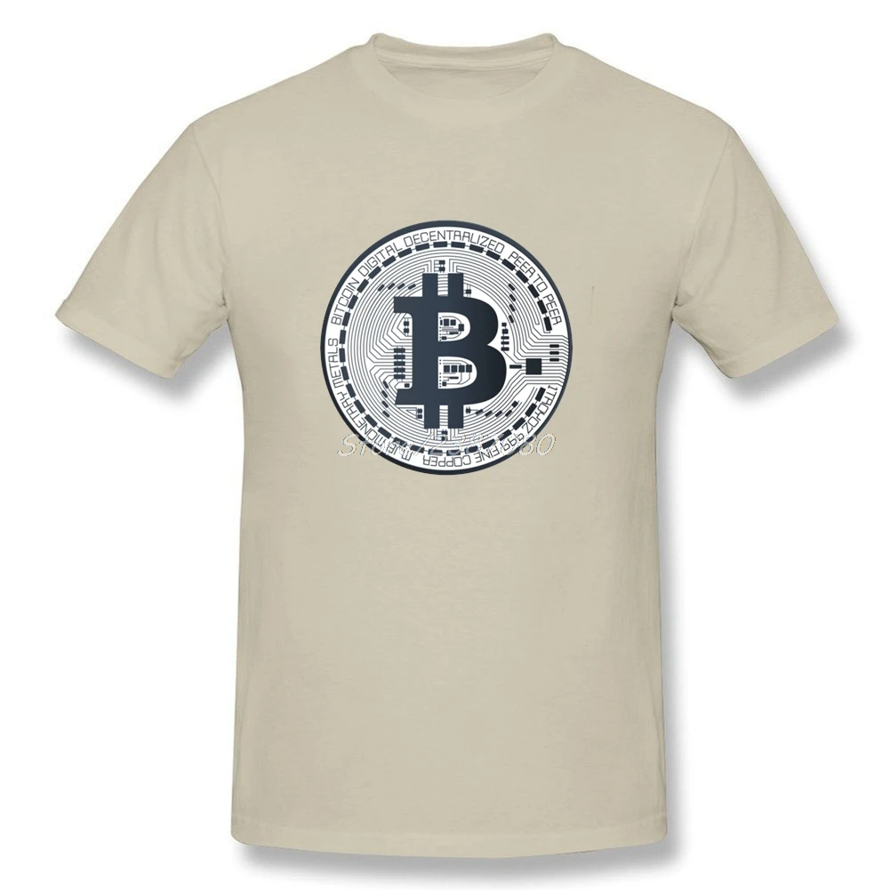 Bitcoin Cryptocurrency Crypto T Shirt Plus Size Short Sleeve Custom Tshirt Men Summer Cosplay Cotton Crewneck Men T-shirt