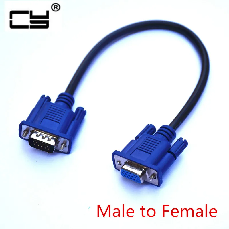 

25cm/10" HD15Pin VGA D-Sub Short Video Cable Cord Male to Male M/F Male to male and Female to Female cable 25cm for Monitor 50cm