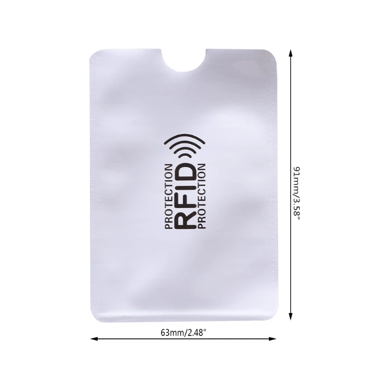 Анти-сканирования карты рукава кредитной RFID визитница анти-магнитный Алюминий Фольга Портативный банк держатель для карт