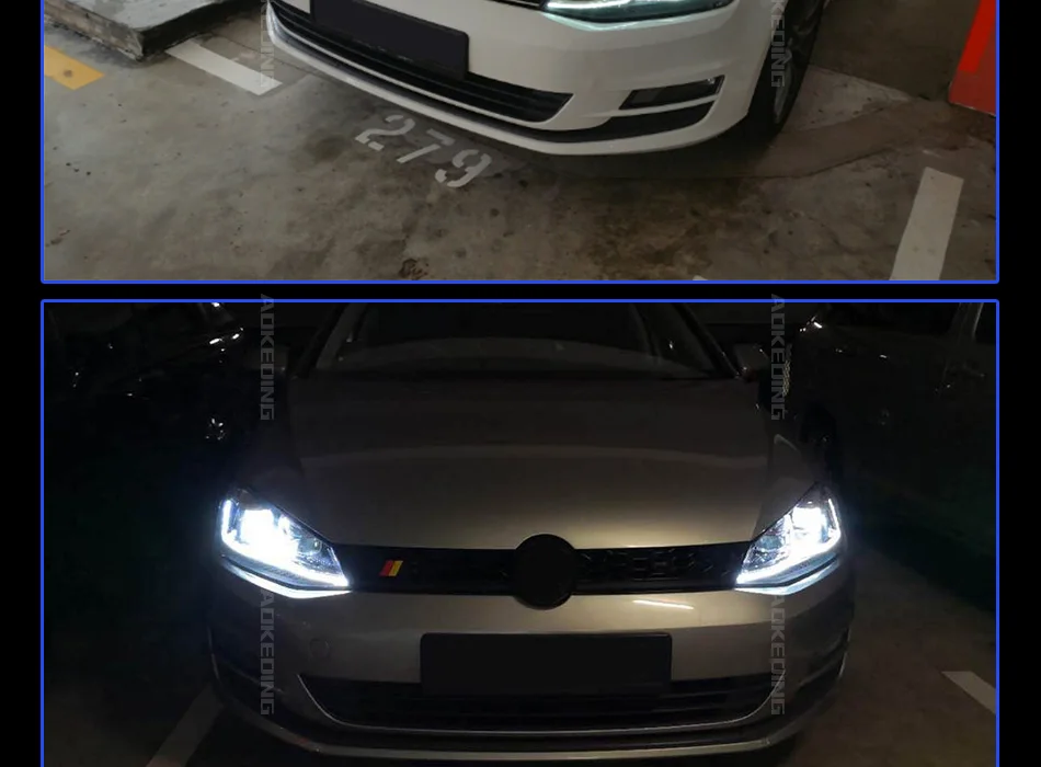 AKD автомобильный Стайлинг для VW Golf 7 MK7 светодиодный налобный фонарь Golf7.5 R LINE Design DRL Hid Dynamic Signal Head Lamp Bi Xenon Beam аксессуары