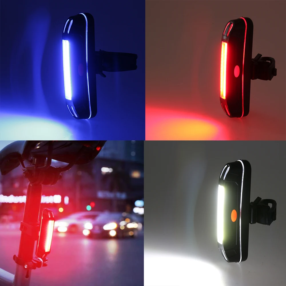 Excellent Bicycle Light COB Bike Lights Led Rear Tail Light 3 Lighting Modes  Bike Lamp for Cycling Helmet, Use AAA Battery #2 1