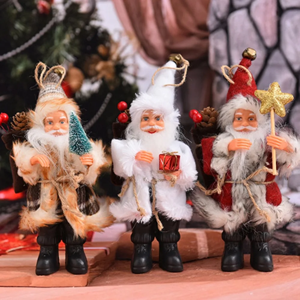 Christmas Decorations navidad For Home Standing Posture Flannel Santa Claus Doll Scene Pendant new year goods Decoration Gifts  (7)