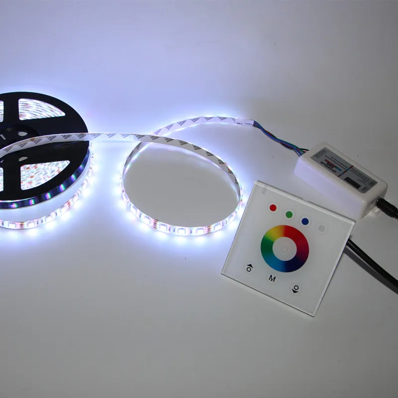 Настенный выключатель RGB сенсорный контроллер 2,4G беспроводной светодиодный диммер Хрустальная стеклянная панель для DC12V светодиодный светильник