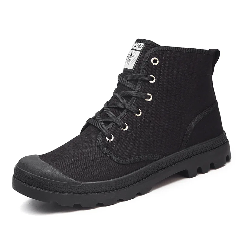 Aliexpress.com : Buy 2018 New Top Quality Canvas Men Boots Lace Up Male ...