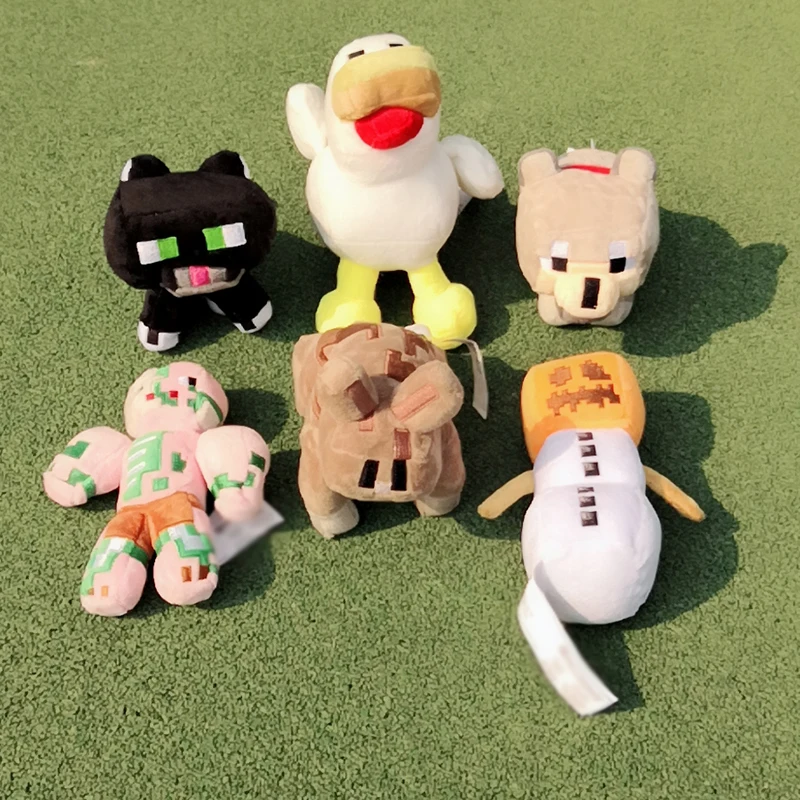 

NEW Minecraft Plush Stuffed Toys 18-23cm Minecraft Snow Steve Wolf Ocelot Rabbit Chicken Plush Toy for Children Kids