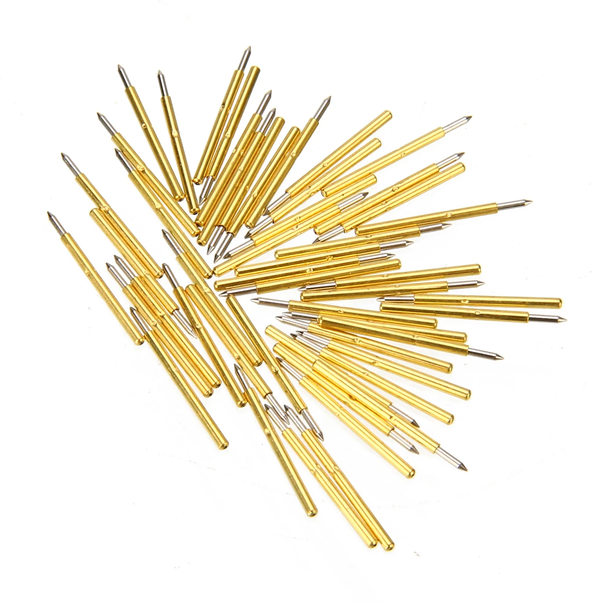 

50Pcs Spring Test Pin P75-B1 Dia 1.02mm 100g Cusp Spear Test Probes Pogo Gold Plated P75-B1 Spring Test Probes For Power Tool