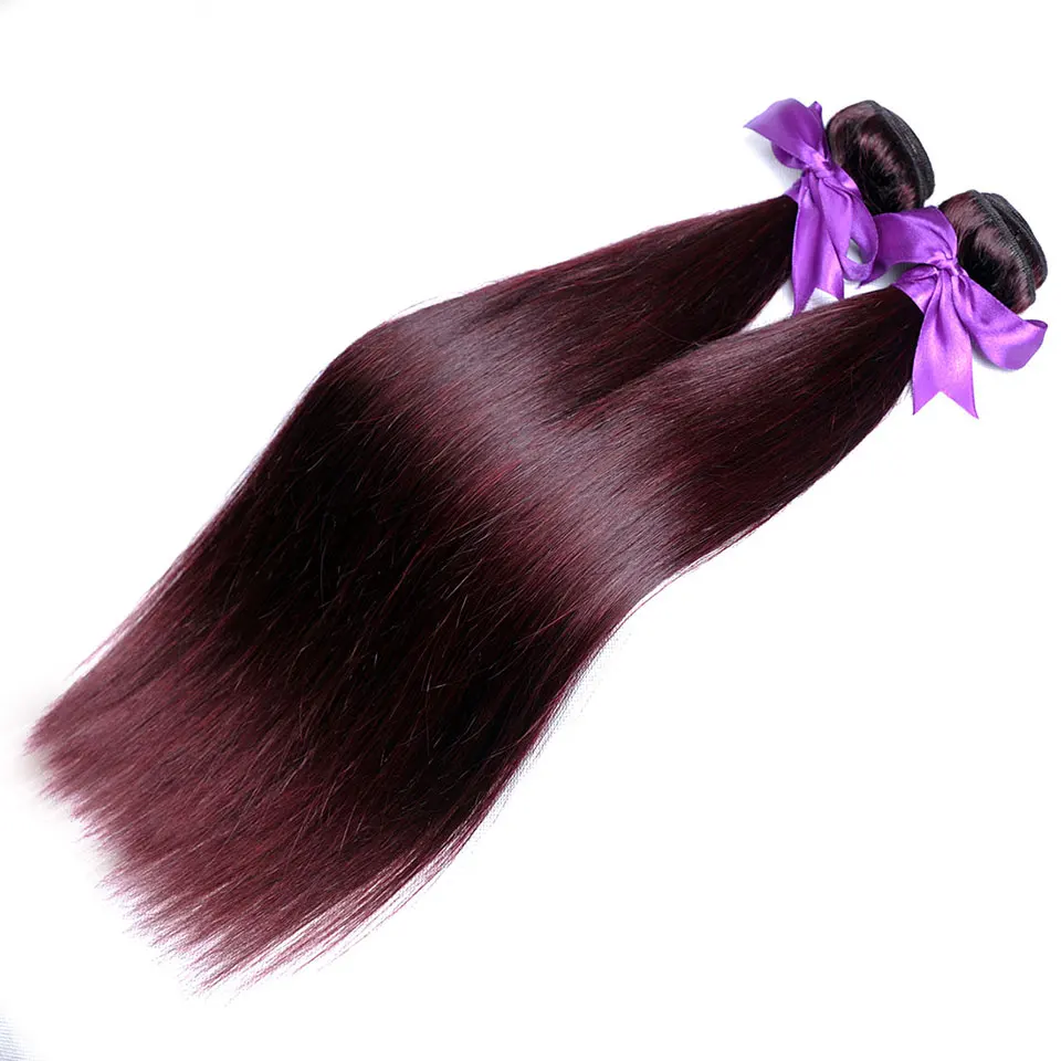 Бургундия бразильские волосы прямые пучки человеческие волосы переплетения красные волосы для наращивания сияющие звезды не Реми 10-26 дюймов толстый Уток 1 шт