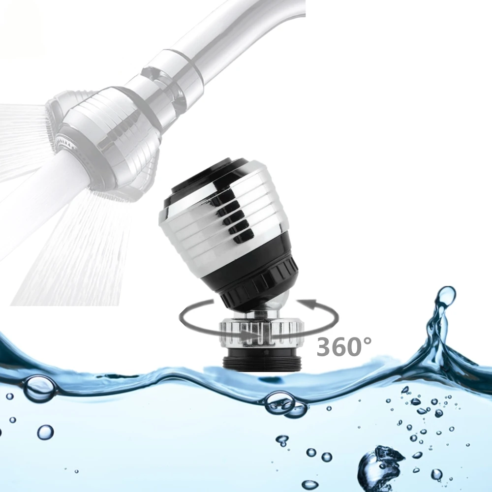 

Kitchen Faucet Shower Head Economizer Filter Water Stream Faucet Pull out Bathroom Universal Plastic 360 Rotary