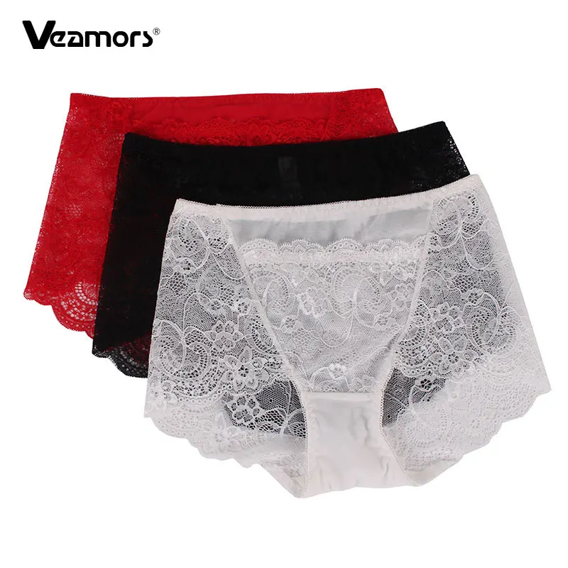 Buy VEAMORS 3Pcs/Lot Women's Front Pocket Lace Panties