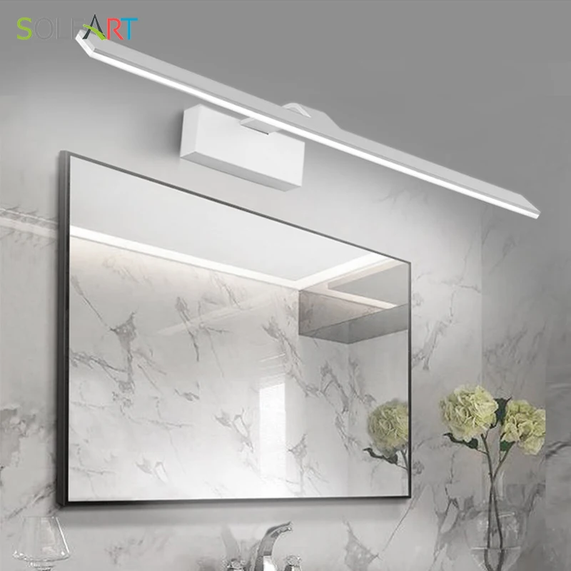 SOLFART modern led sconce wall lights arandela bathroom lighting mirrors iron paint acrylic mirror light bathroom lamp 6327 SOLFART modern led sconce wall lights arandela bathroom lighting mirrors iron paint acrylic mirror light bathroom lamp 6327