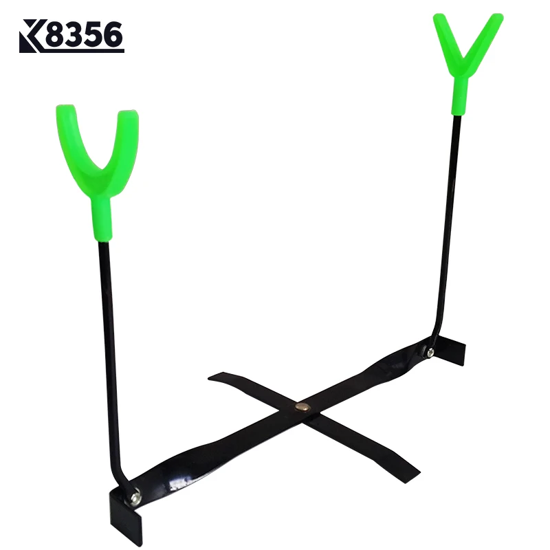

K8356 Mini Ice Fishing Rod Holder Portable Foldable Outdoor Fishing In Winter Metal Dual Head Adjustable Support Fishing Tackle