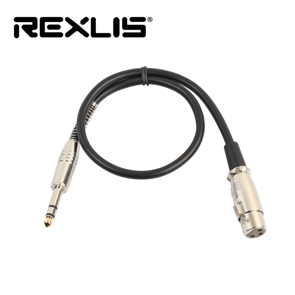 REXLIS микрофонный кабель 6 35 мм Jack Male XLR 3PIN Женский аудио адаптер Кабели шнур линии