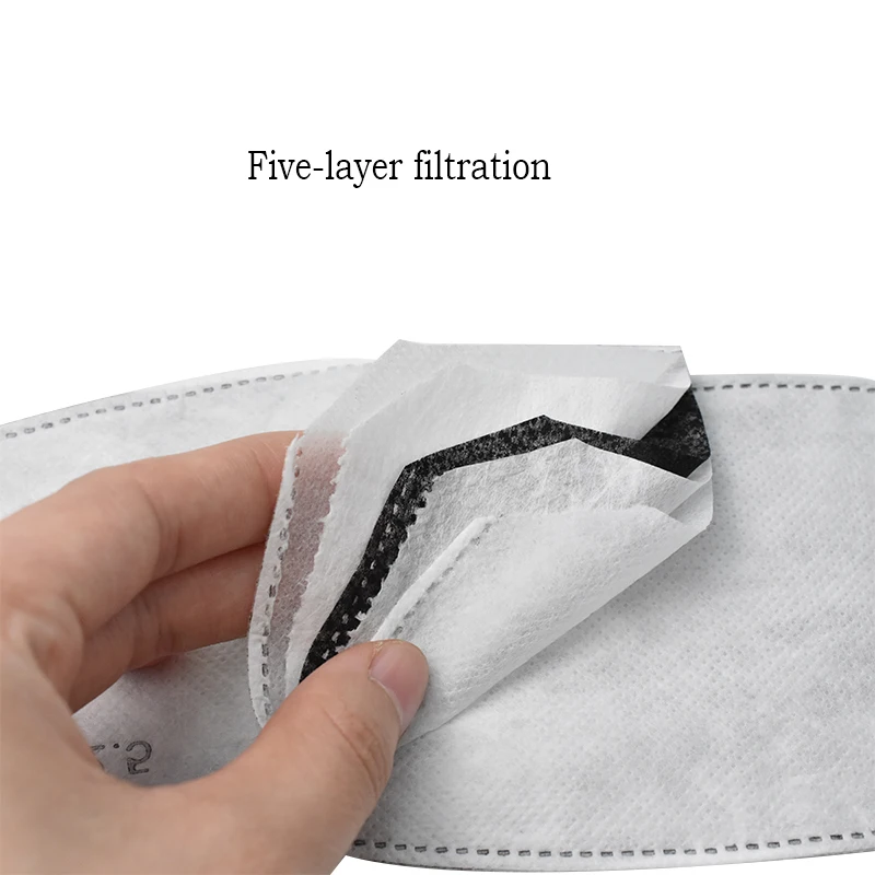

20Pcs PM2.5 Activated Carbon Filter replaceable Anti Haze Dust Masks Filter Paper Insert Protective Filter Cloth for Mask