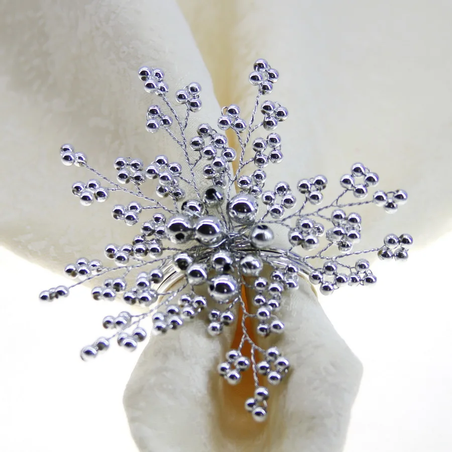 Кольцо для салфеток жемчуг бусины держатель для салфеток для свадьбы много цветов 12 шт