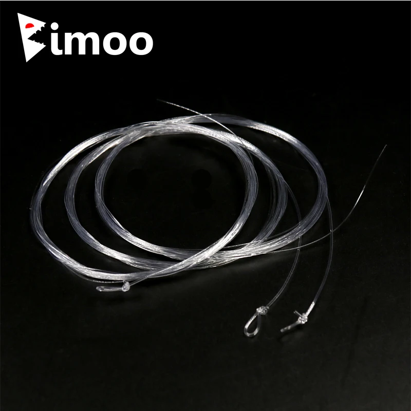 

Bimoo 2PCS Transparent Fly Fishing Tippet Line Looped End Taper Leader Size 0X 1X 2X 3X 4X 5X 6X 7X