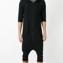 S-4XL хит Весна мужской модный спортивный комбинезон Свободные Комбинезоны с коротким рукавом