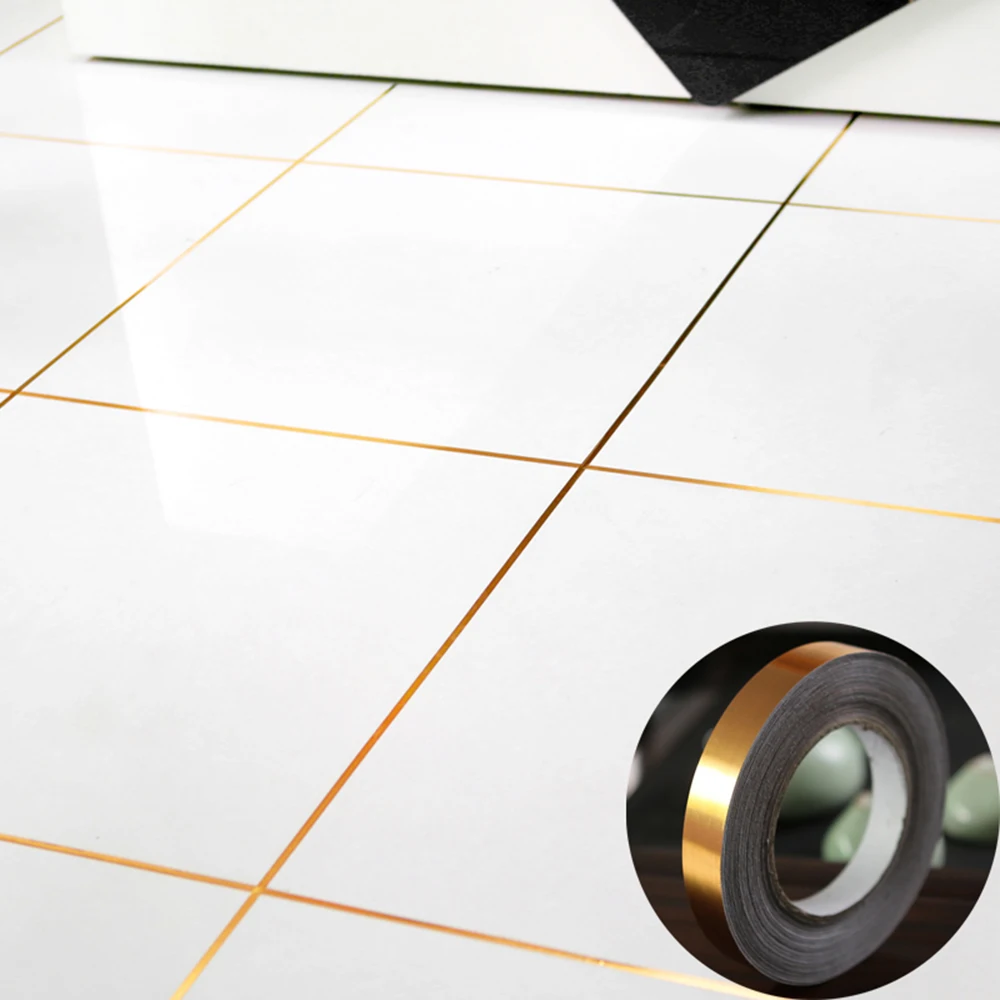 

Self Adhesive Floor Gap Line Stickers Waterproof Bathroom PVC Wall Sticker Beautify Bedroom Living Room Floor Decoration Tape
