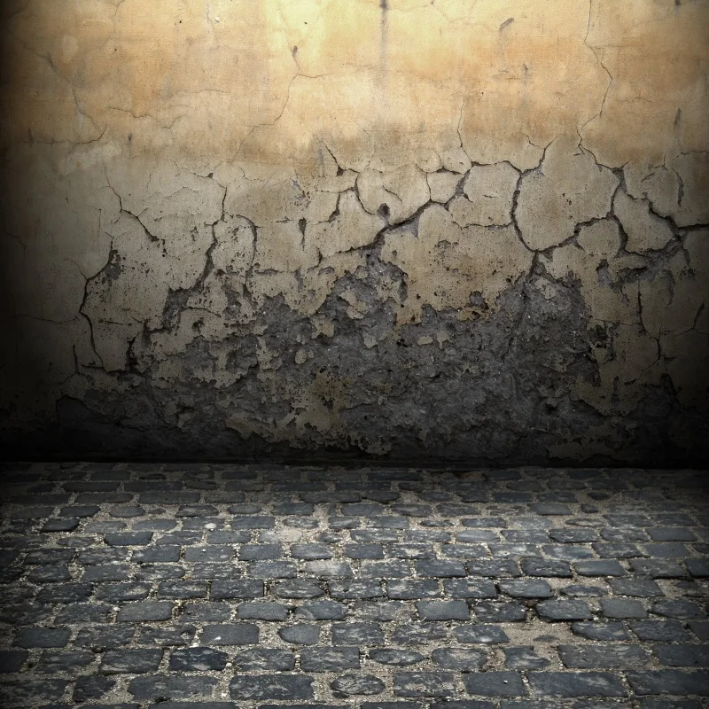 

Laeacco Grunge Cracked Wall Brick Floor Portrait Photography Backgrounds Seamless Photographic Backdrops Props For Photo Studio