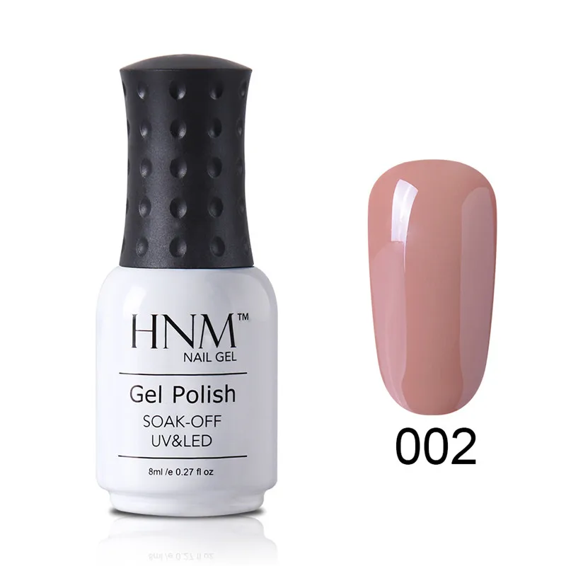 HNM телесный цвет серия 8 мл УФ-гель для ногтей замачиваемый Гель-лак основа верхнее покрытие лак для нейл-арта геллак Полупостоянный Гель-лак - Цвет: NU002