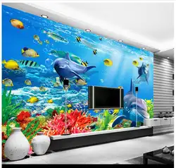 Пользовательские 3d фото обои 3d фрески обои HD глубоководное животное 3D ТВ фон росписи ТВ фоне стены комнаты декор