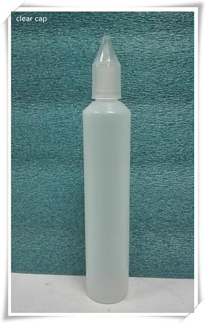 60 мл бутылка в форме ручки, бутылка единорога пластиковая бутылка для наполнения маслом по всему миру - Цвет: clear