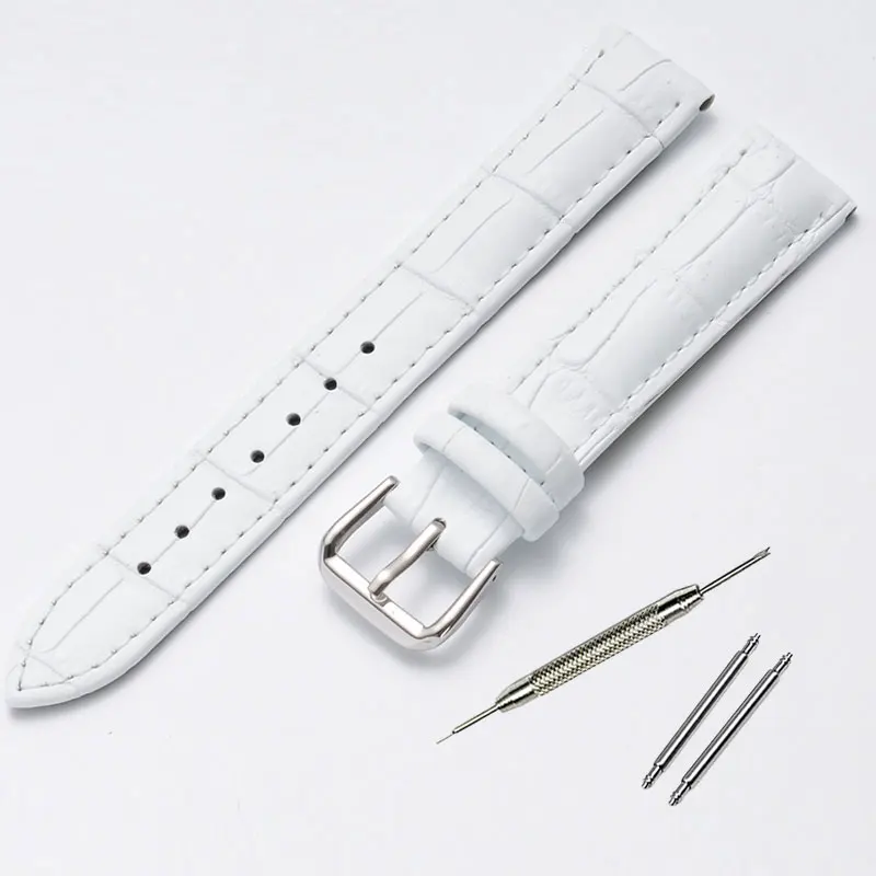 10 12 14 15 16 17 18 19 20 22 14 mm Genuine leather watchband Luxury watch belt strap wristwatches band Female red white black