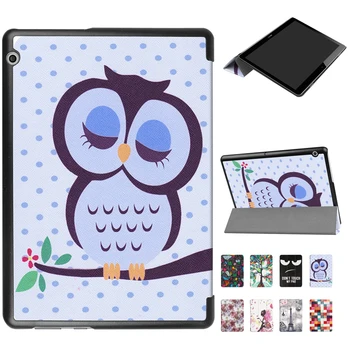 

T3 9.6 Painted Leather case Flip Cover for Huawei Mediapad T3 10 10.0 10.1 AGS-L03 AGS-L09 Wifi AGS-W09 tablet case smart cover