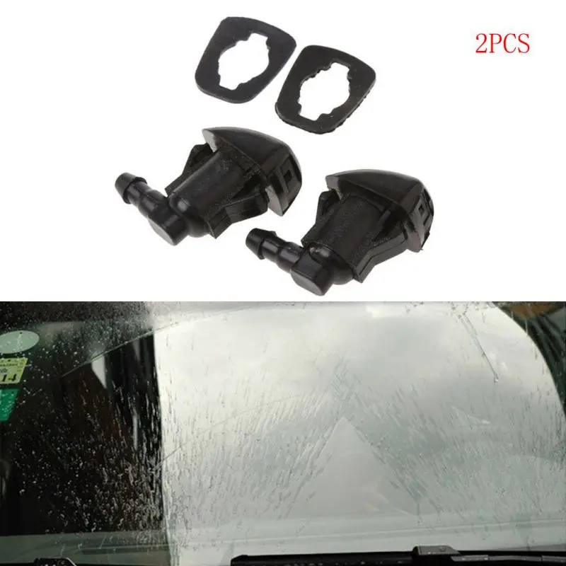 

2Pcs Fan Shaped Windshield Wiper Washer Jet Nozzle Spray Car Windshield Accessories