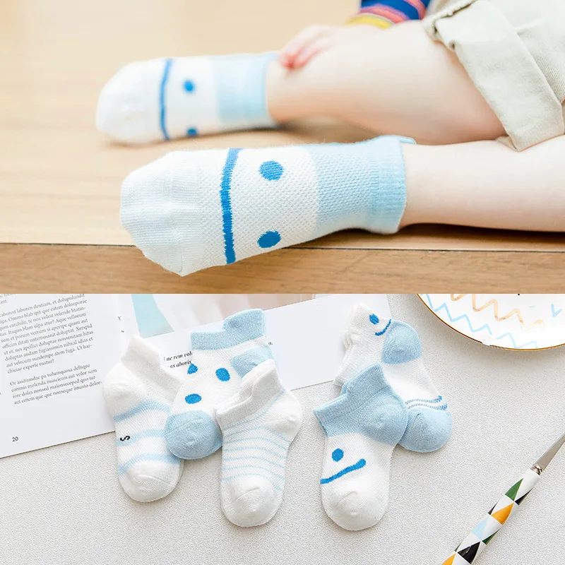

Blue 5 Pair Baby Socks Cotton Kids Girls Boys Children Socks For 0-12 Year 2019 autumn winter New infant toddler Kids Socks