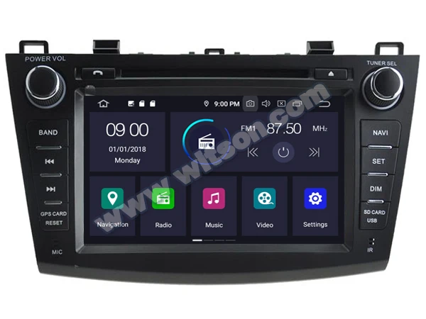 Discount 8" Android 9.0 Car DVD Multimedia Navigation GPS Radio for Mazda 3 2010 2011 2012 2013 with 256GB External HDD Support 5
