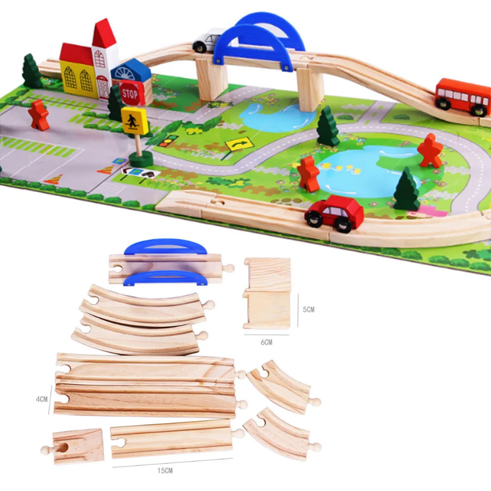 40 unids/set DIY juguetes de madera juguetes de ferrocarril tren de madera tren conjunto de bloques de construcción de juguetes para los niños regalos brinquedo educativo 40 unids/set DIY juguetes de madera juguetes de ferrocarril tren de madera tren conjunto de bloques de construcción de juguetes para los niños regalos brinquedo educativo