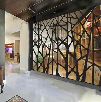 

NEW Acrylic 3D Tree Mirror Wall Stickers Acrylic Mirror Stickers for TV background wall Mural Home Decor Living Room Wall Decals