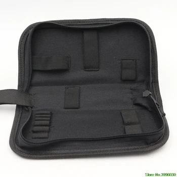 

Black Multi-functional Canvas Watch Repair Portable Tool Bag Zipper Storage