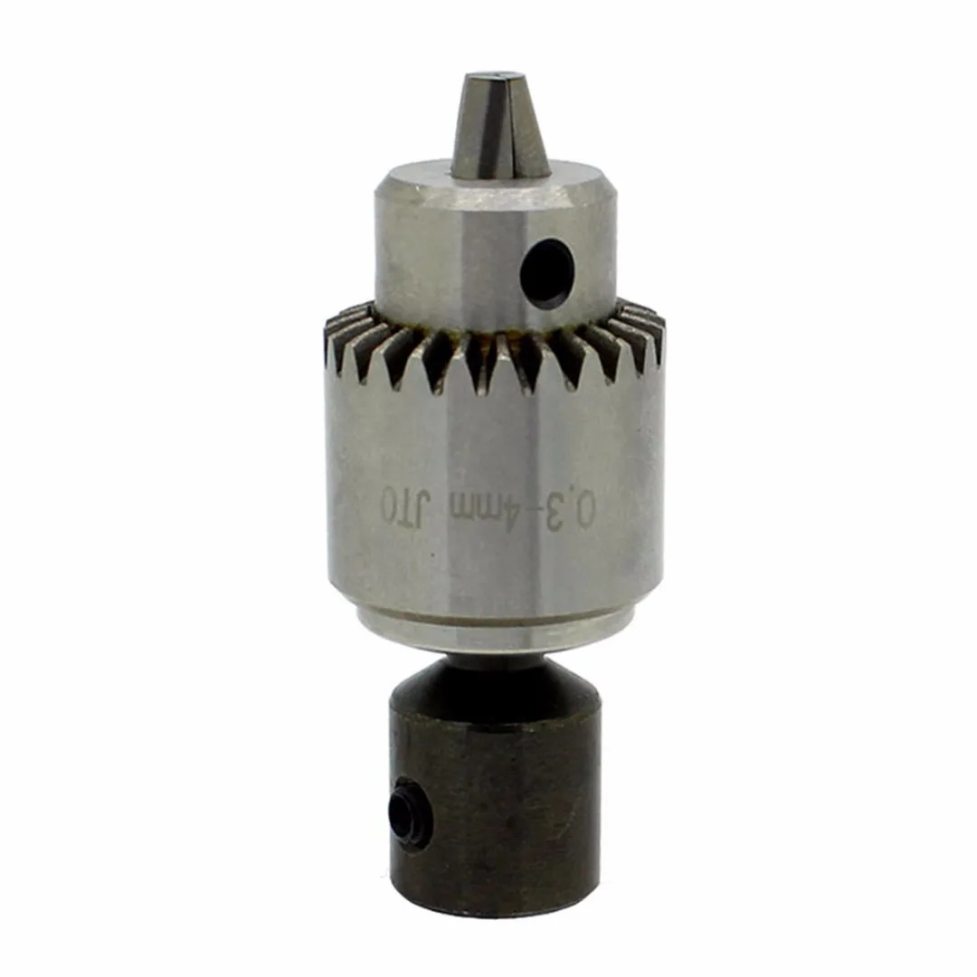 1Set New Electric Drill Chuck 0.3-4mm Jt0 Taper Mounted With 5mm Motor Shaft